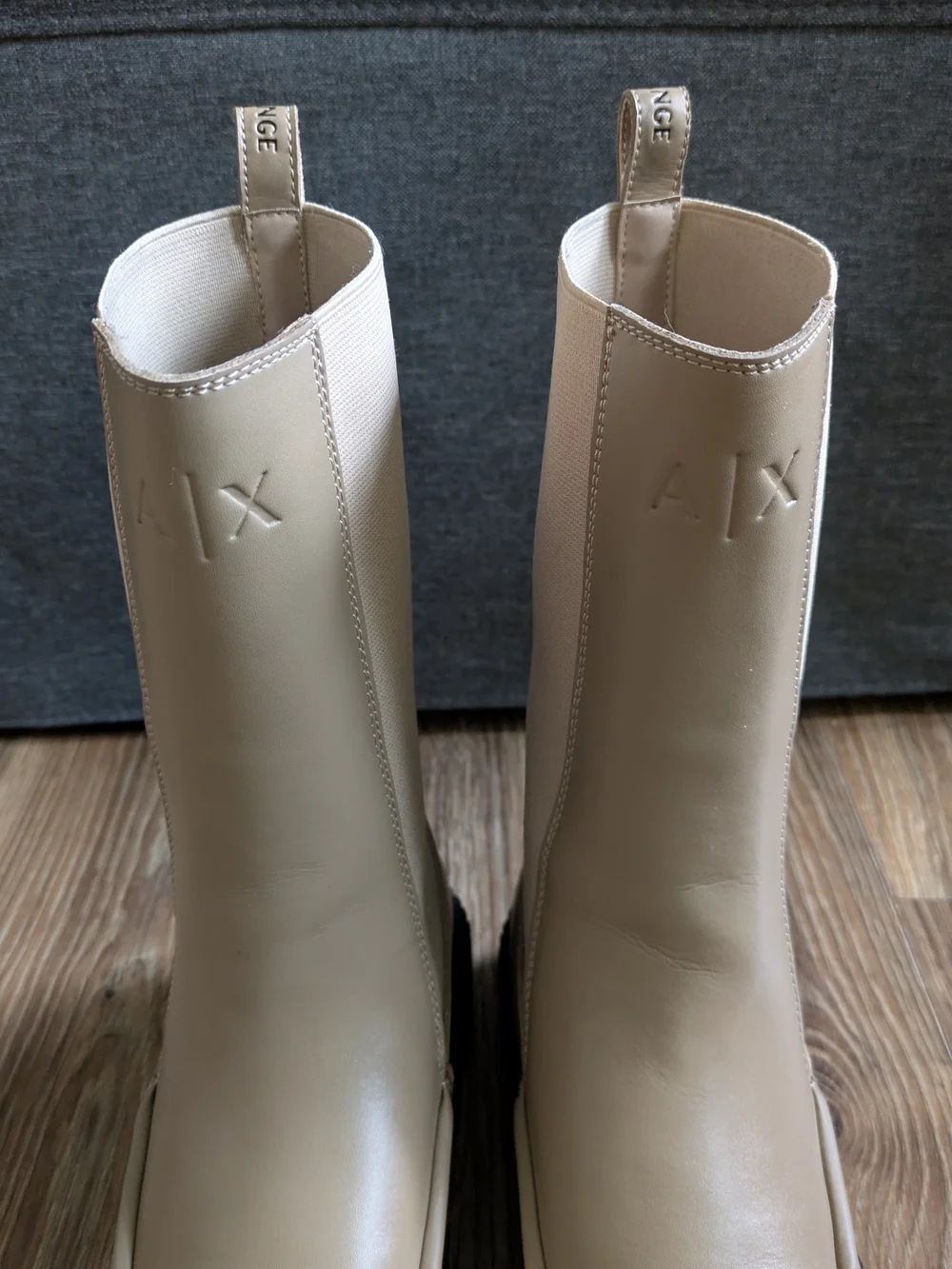 ARMANI EXCHANGE Platform Mid-Calf Chelsea Boots 8.5